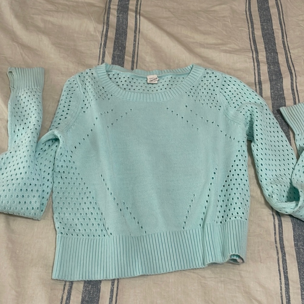ivviva cropped long sleeve sweater with thumbholes